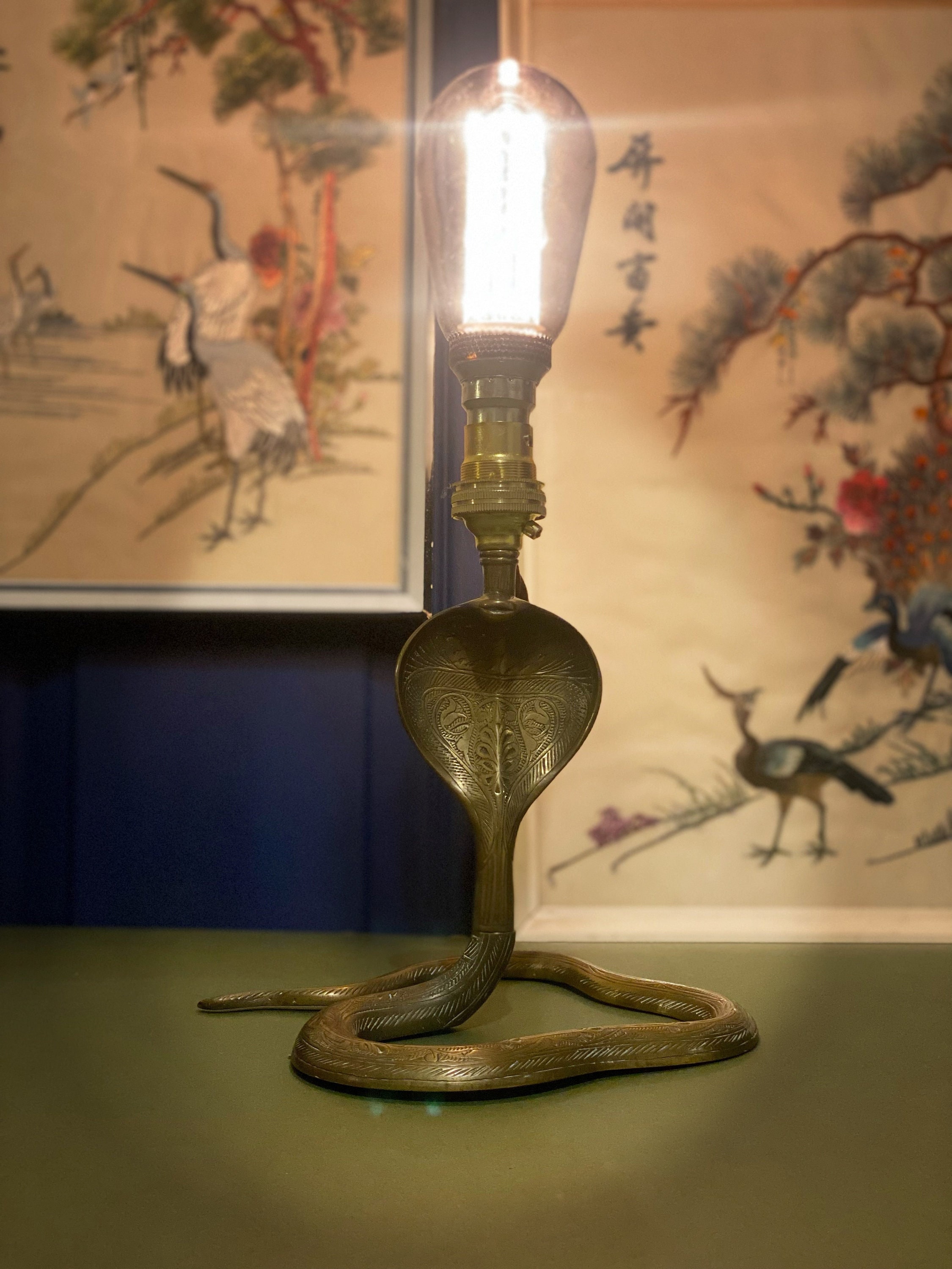 Vintage 1940's Lamp Vintage 1930's Lamp Original 1940s Snake
