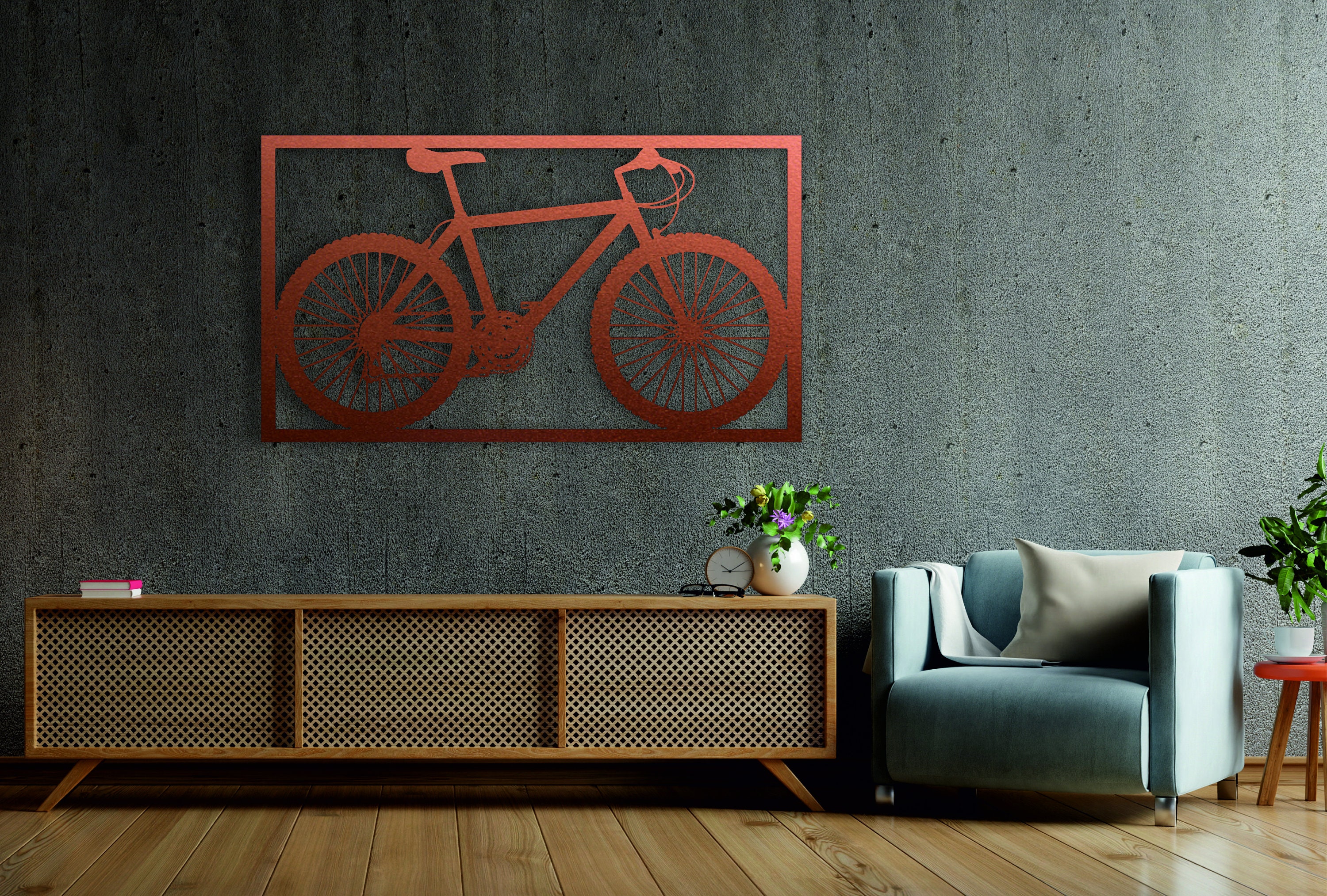 Metal Bike Decor Bike Wall Art Metal Wall Art Framed Bike | Etsy