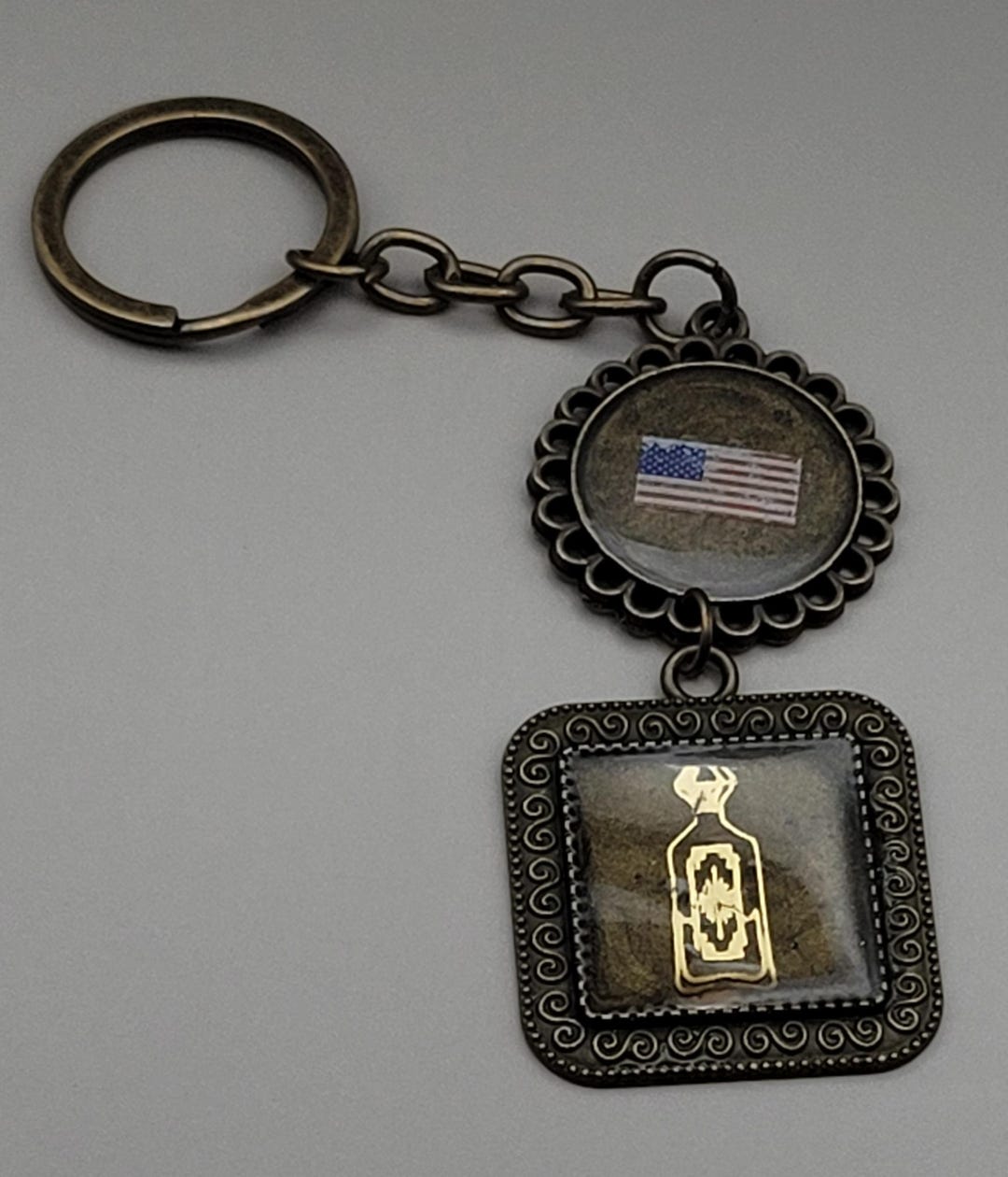 Bronze Patriotic Keychain - Etsy