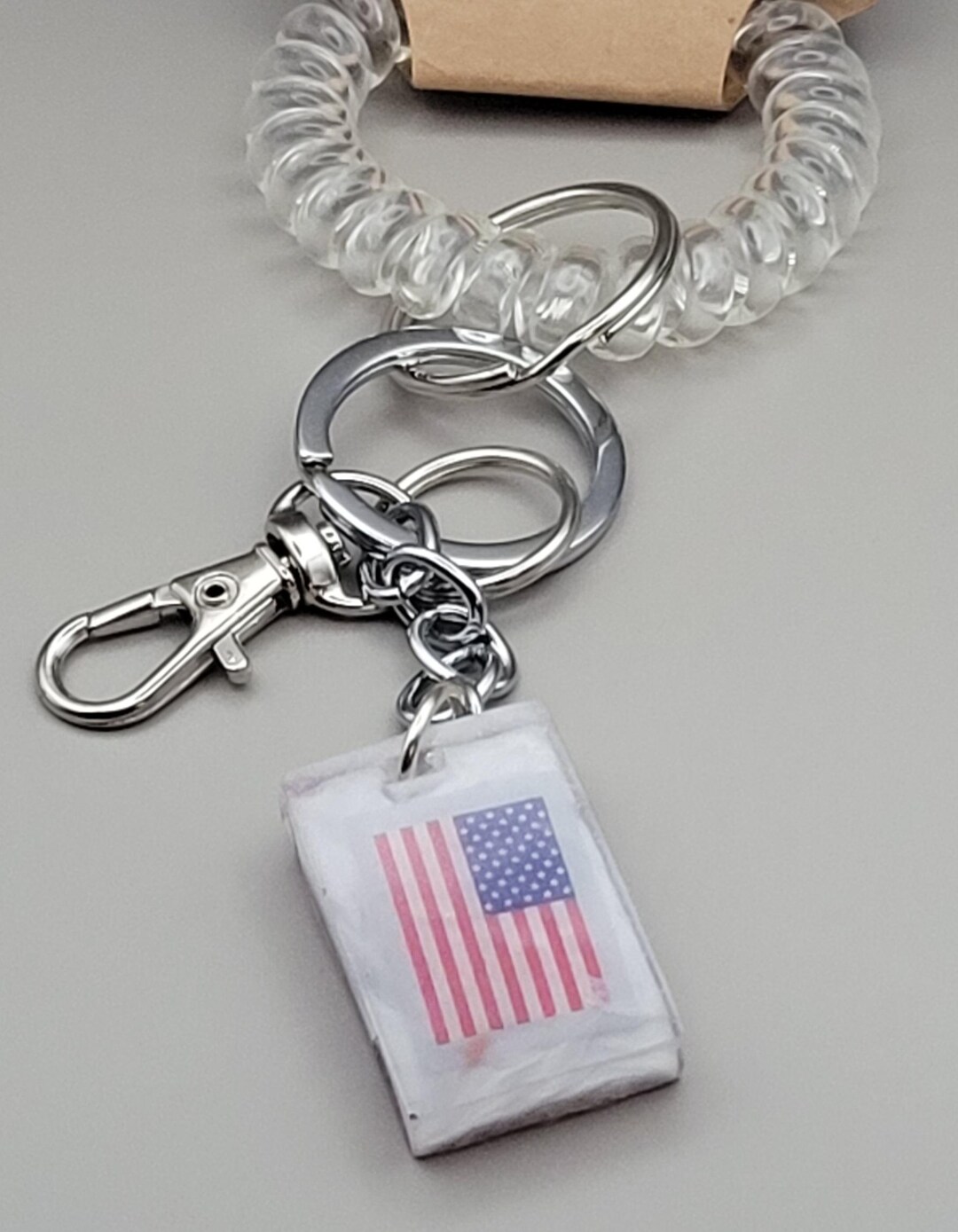 Patriotic Keychain With Bungee - Etsy