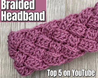 5-String Braided Crochet Headband Pattern (PDF Pattern)