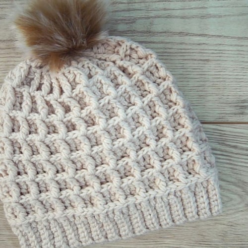 Crochet Waffle Stitch Beanie PDF Pattern - Etsy