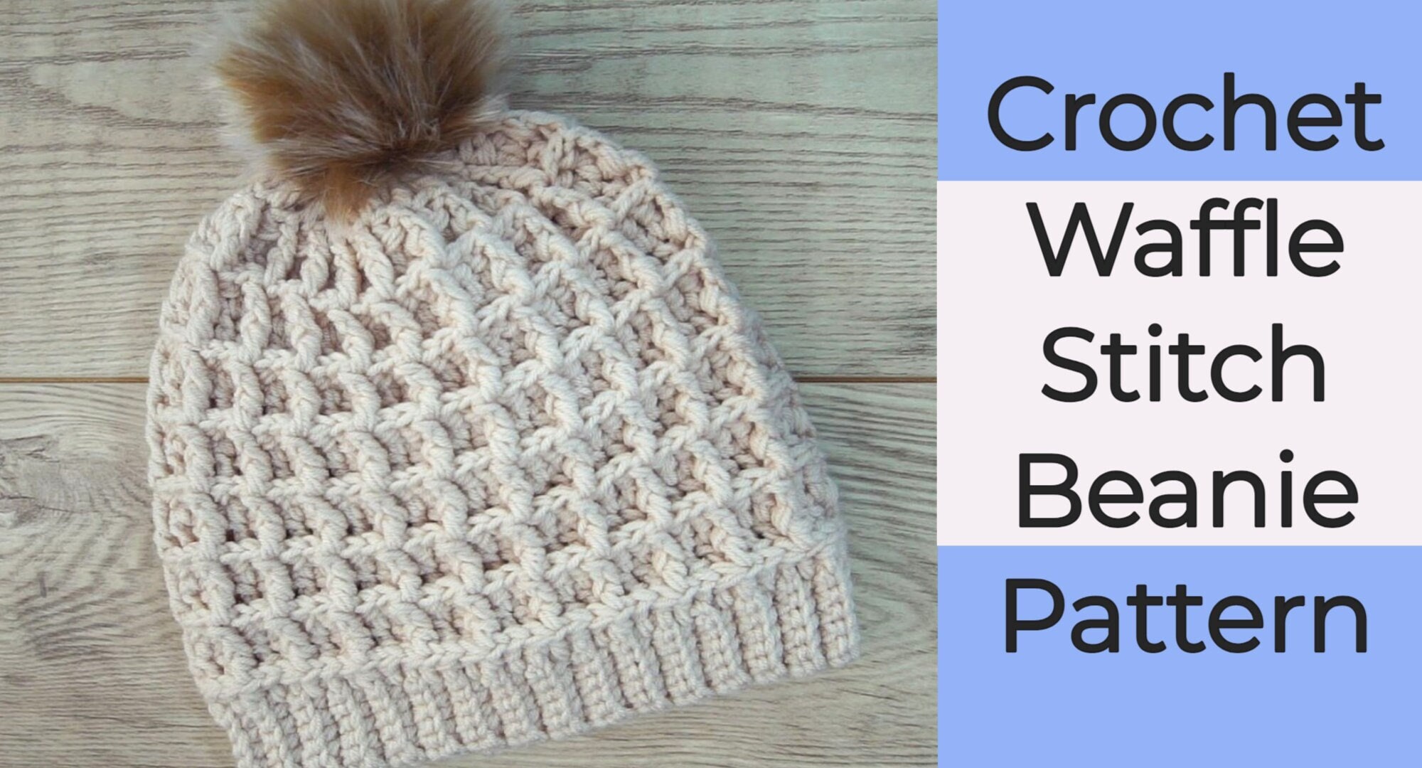 Crochet Waffle Stitch Beanie | PDF Pattern - Etsy Australia