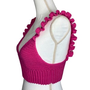 RUFFLE EDGE Top Crochet Pattern - Easy Crochet Top for woman