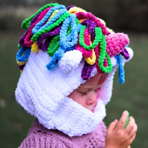 BALACLAVA Coltrui Hoodie UNICORN Patroon - Bivakmuts Haakpatroon - Coltrui Hoodie Haakpatroon - Eenhoorn Hoodie Patroon - GEMAKKELIJK