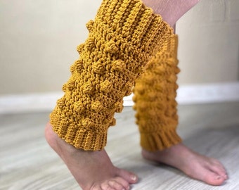 Kids BOBBLES Leg Warmers Crochet Pattern