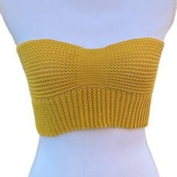 Crochet Tube Top Pattern | EASY Crochet crop top in 4 sizes.