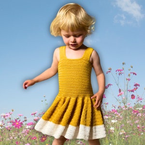 Crochet Dress Pattern, 3 Sizes, Summer Crochet Dress Pattern, Baby Dress Pattern, Girl&#39;s Crochet Dress Pattern, Crochet Dress