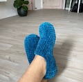 Crochet slippers in Bernat Yarn
