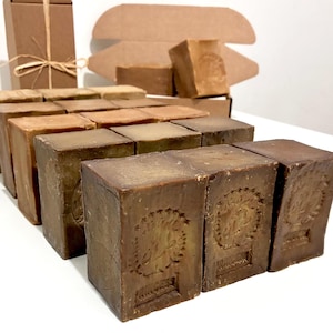 4 Pack 28 Oz  Aleppo Soap Bar Natural & Handmade, Fragrance-Free, High Quality FROM ALEPPO with 5 Different Options