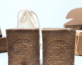 2 Pack 16 Oz EXTRA 25 Aleppo Soap with Cotton Scrub Kese - %25 Laurel Oil - 75 Virgin Olive Oil Natural & Handmade High Quality From Aleppo