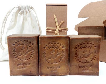 3 Pack 24 Oz  EXTRA 30 Aleppo Soap %30 Laurel Oil - 70 Virgin Olive Oil - Natural & Handmade, Fragrance-Free, High Quality FROM ALEPPO