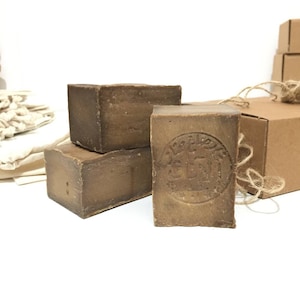 Lot de 3 savons d&#39;Alep EXTRA 25 de 24 oz, 25 % d&#39;huile de laurier - 75 huiles d&#39;olive vierges - Naturel et fait main, sans parfum, de haute qualité D&#39;ALEP