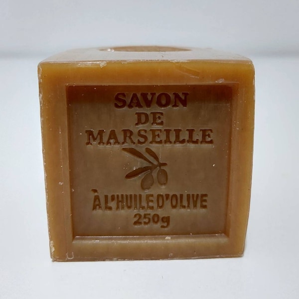 Authentic Marseille French Soap - 8.8 oz (250 gr) -High Quality Handcrafted with %100 Virgin Olive Oil - Fragrance-Free- Natural
