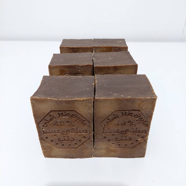 6 Pack 48 Oz  Aleppo Soap Bar Natural & Handmade, Fragrance-Free, High Quality FROM ALEPPO with 4 Different Options