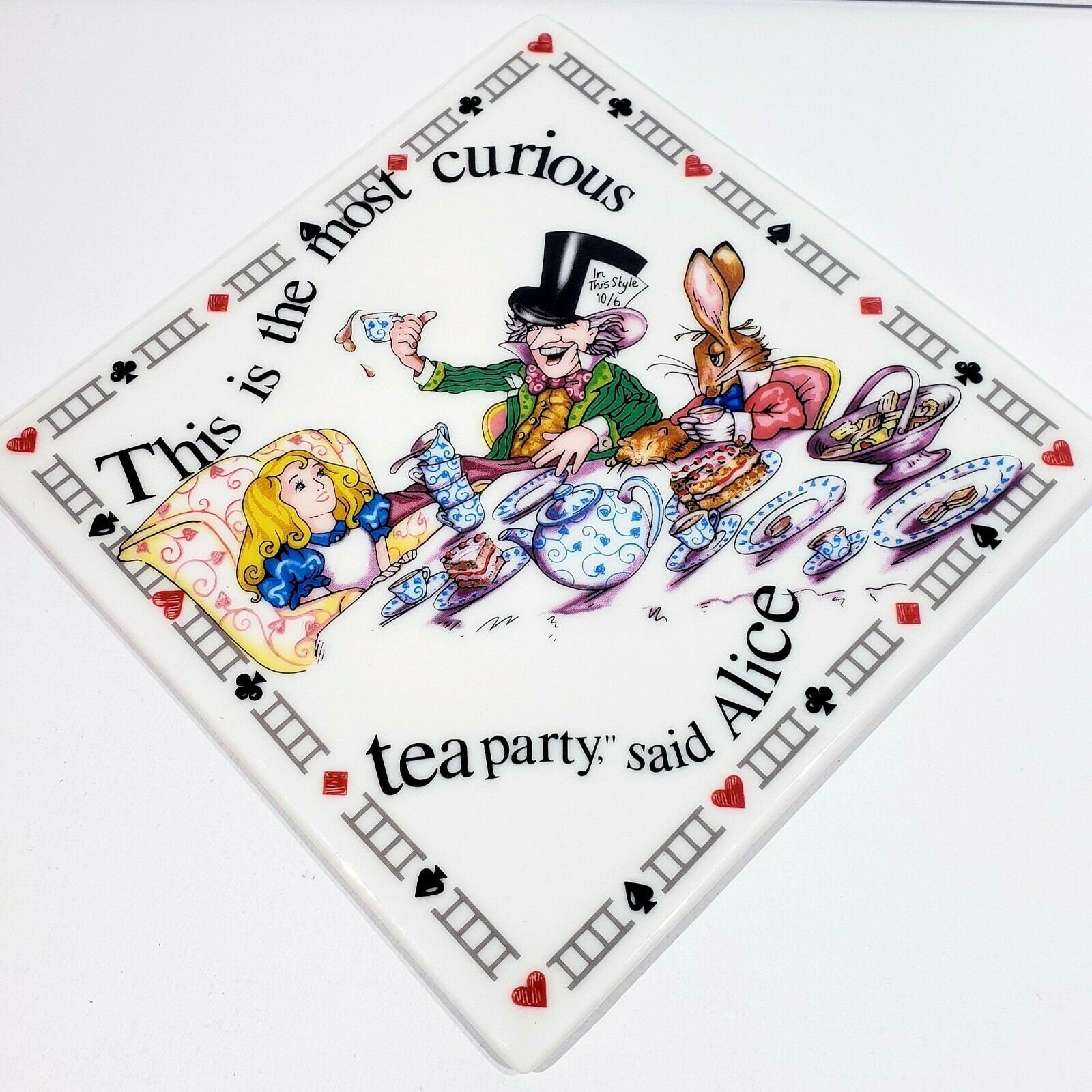 Paul Cardew Alice In Wonderland Mad Hatter Porcelain Teapot Etsy