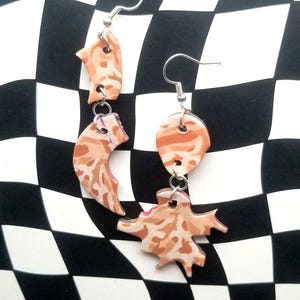 orange shades earrings| gift giving | polymer clay jewlery |stocking stuffers | christmas eve