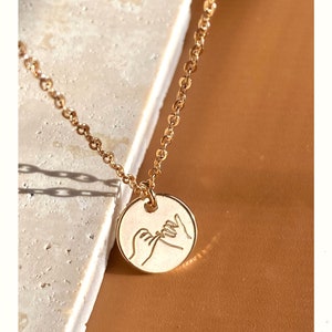 Pinky Promise Necklace: Gold BFF Friendship Jewelry