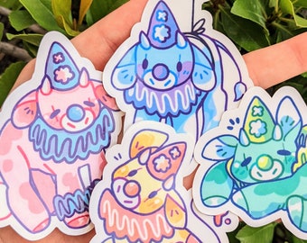 Cow Clown Waterproof Sticker Set!
