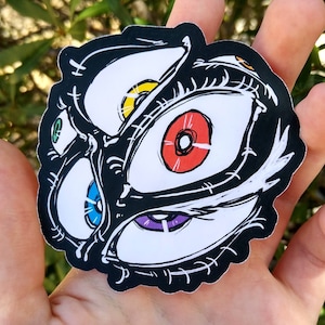 Rainbow Eyes Waterproof Sticker!