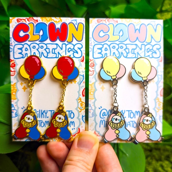 Clous d'oreilles clowns pendants !