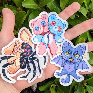 Creepy Plush Pets Waterproof Sticker Set!