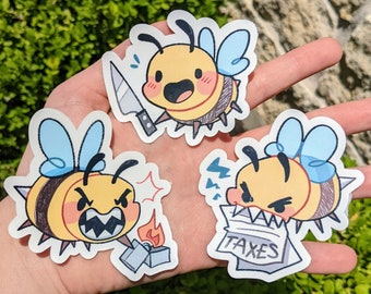 Chaotic Bees Waterproof Sticker Set!