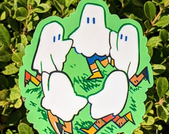 Forest Ghost Circle Waterproof Sticker!