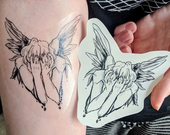 Fallen Angel Temporary Tattoo! Waterproof