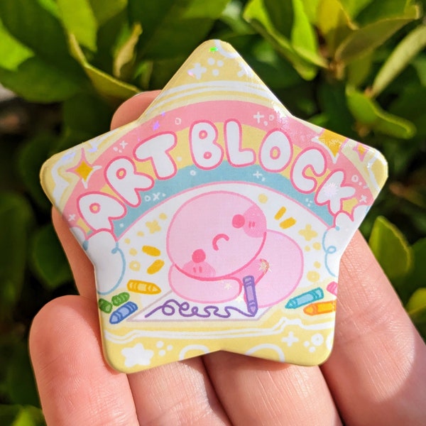 Art Block Große Glitzerstern-Knopf! 5,8 cm