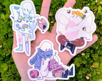 Cute Ghost Waterproof Sticker Set! V2