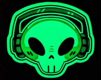 Glow-in-the-Dark Cade Skull Waterproof Sticker!