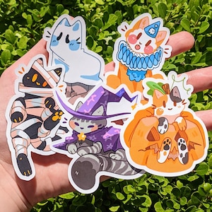 Halloween Kittens Waterproof Sticker Set!