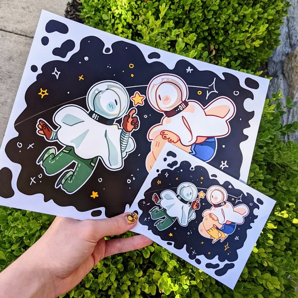 Space Ghosts Duo 8.5x11 Glossy Print!