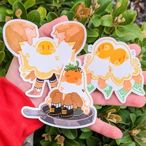 Egg Ghost Waterproof Stickers!