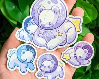 Moon Bear Waterproof Stickers!