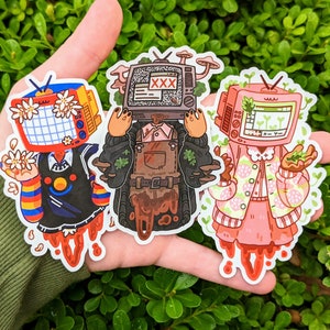 TV Head Gore Waterproof Stickers!