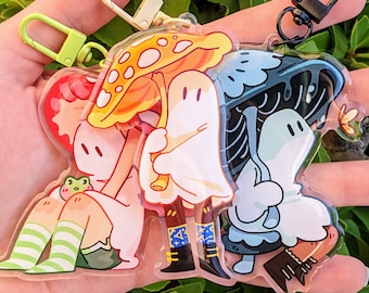 Mushroom Ghost Keychains!