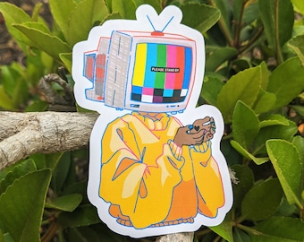 TV Head Waterproof Sticker!