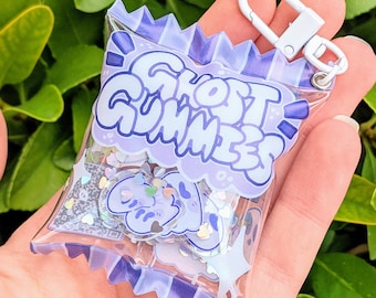 Ghost Gummies Puffy Candy Keychain!