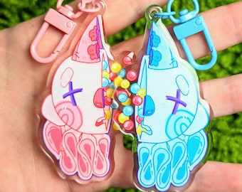 Gum Ball Clown Matching Acrylic Keychains! - Etsy