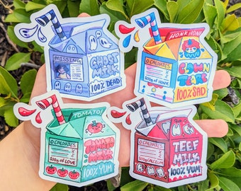 Milk Carton Waterproof Sticker Set!