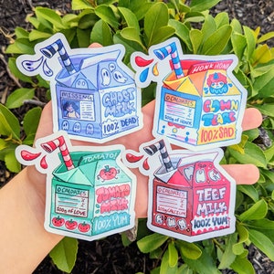 Milk Carton Waterproof Sticker Set!