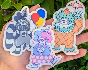 Sad Clown Waterproof Sticker Set! V2