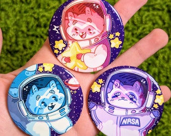 Space Raccoon Buttons! 2.25"