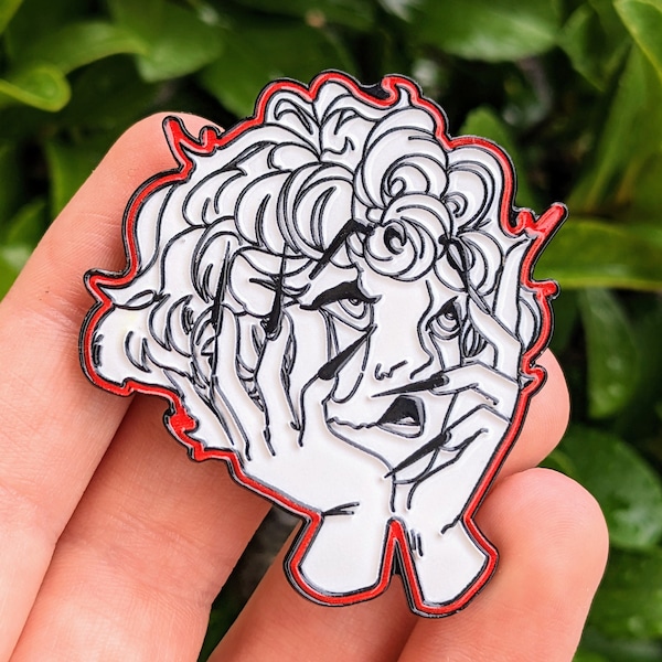 Droopy Eye Girl Enamel Pin!