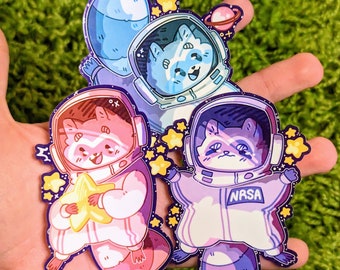 Space Raccoons Waterproof Stickers!