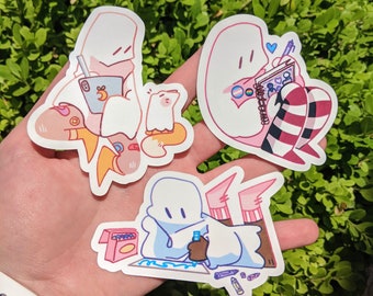 Cute Ghost Waterproof Sticker Set! V3