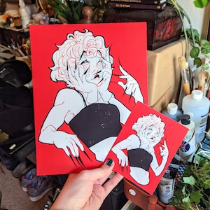 Droopy Eyes 8.5x11 Glossy Print!