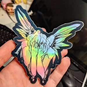 Holo Fallen Angel Waterproof Sticker!